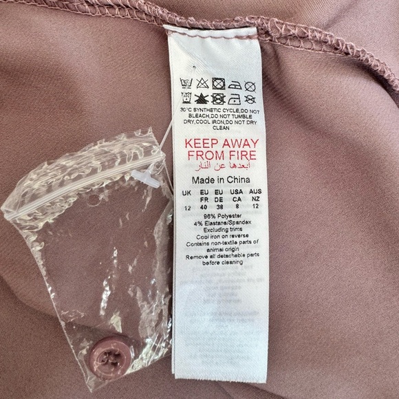 Nasty Gal Feather Trim Satin Nighty Slip Dress Purple Size 8 Shift Dress - Picture 11 of 14